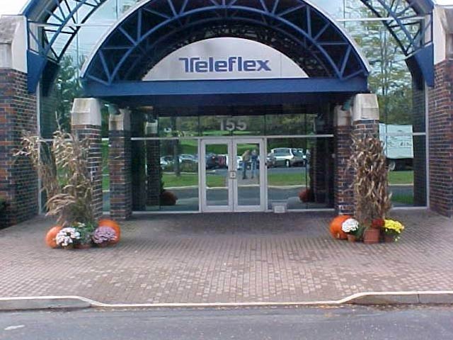 Entrance awning for Teleflex buidling
